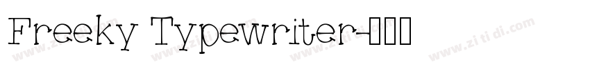 Freeky Typewriter字体转换